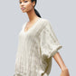 Alpaca Light Knit Poncho Tuck Natural White