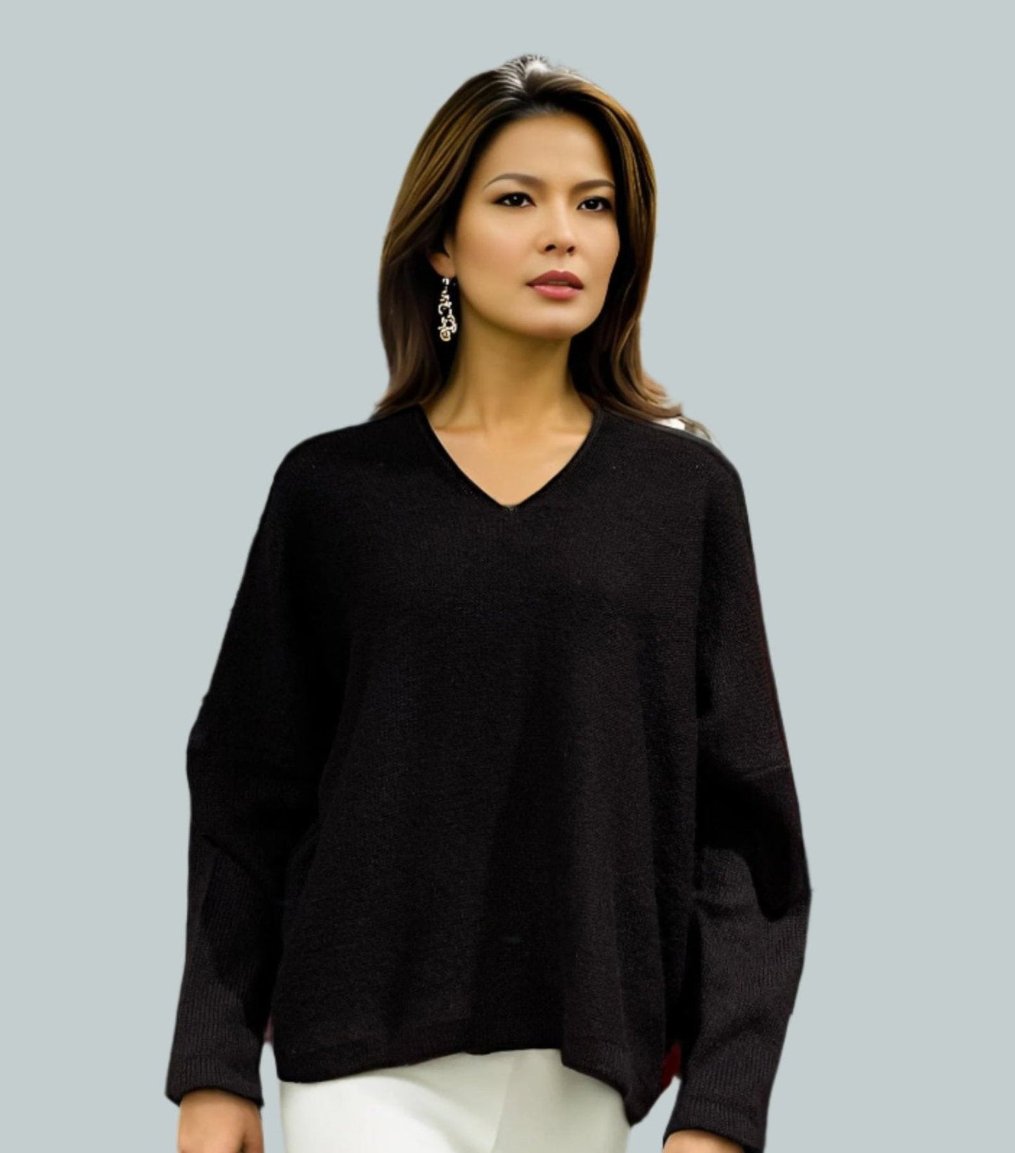 Alpaca Mohair Pullover Black