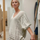 Alpaca Light Knit Poncho Tuck Natural White