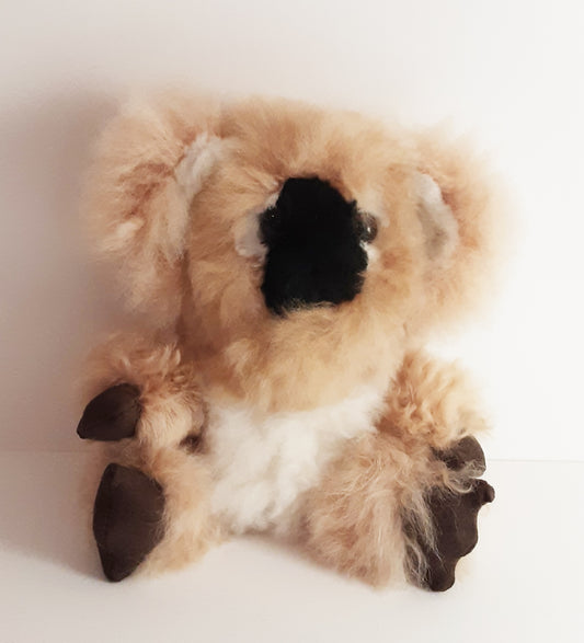 Alpaca Fur Koala Toy Beige