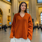 Alpaca Mohair Pullover Orange