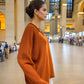 Alpaca Mohair Pullover Orange