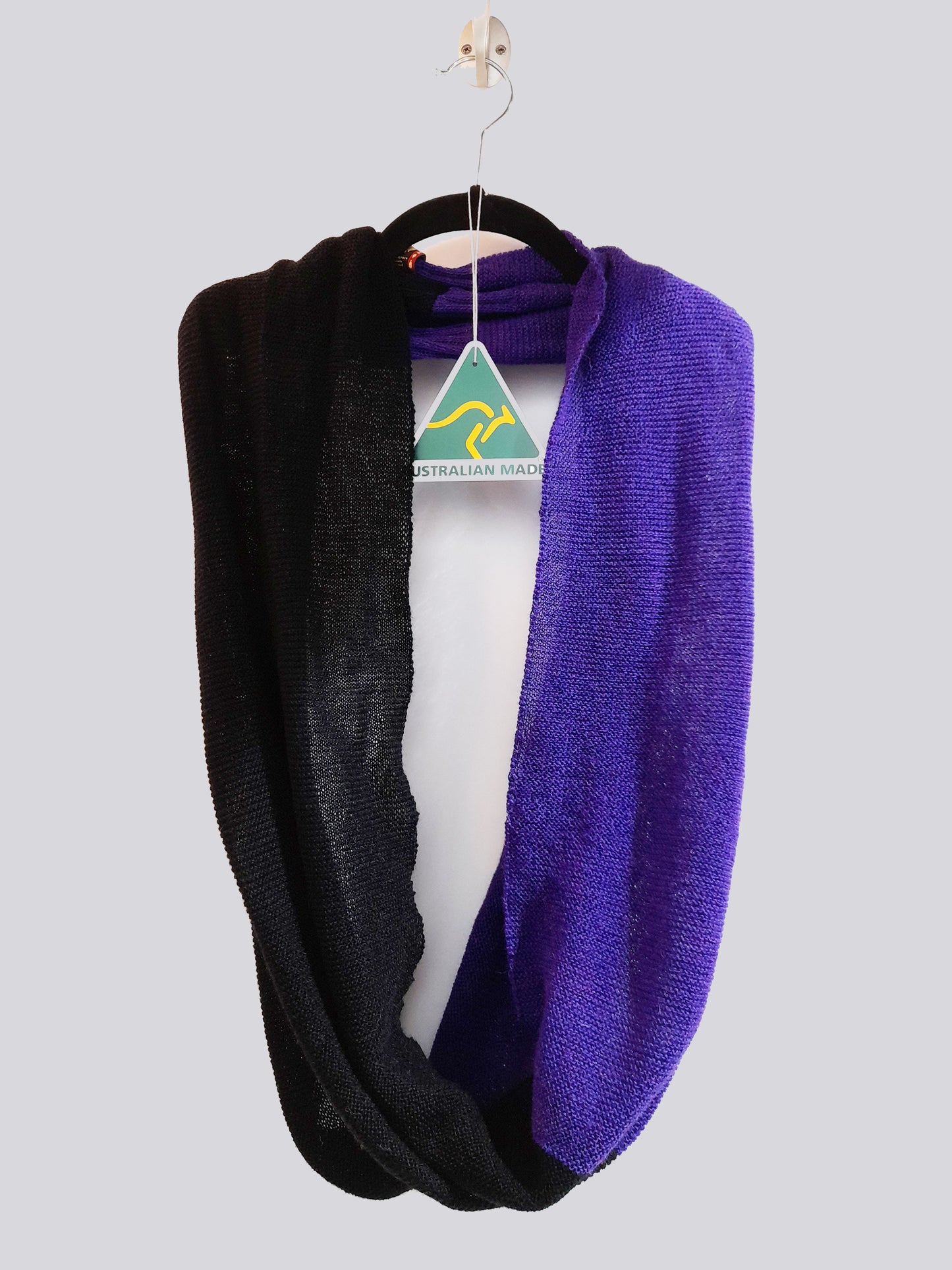 Alpaca Scarf Bi-color Black-Lilac