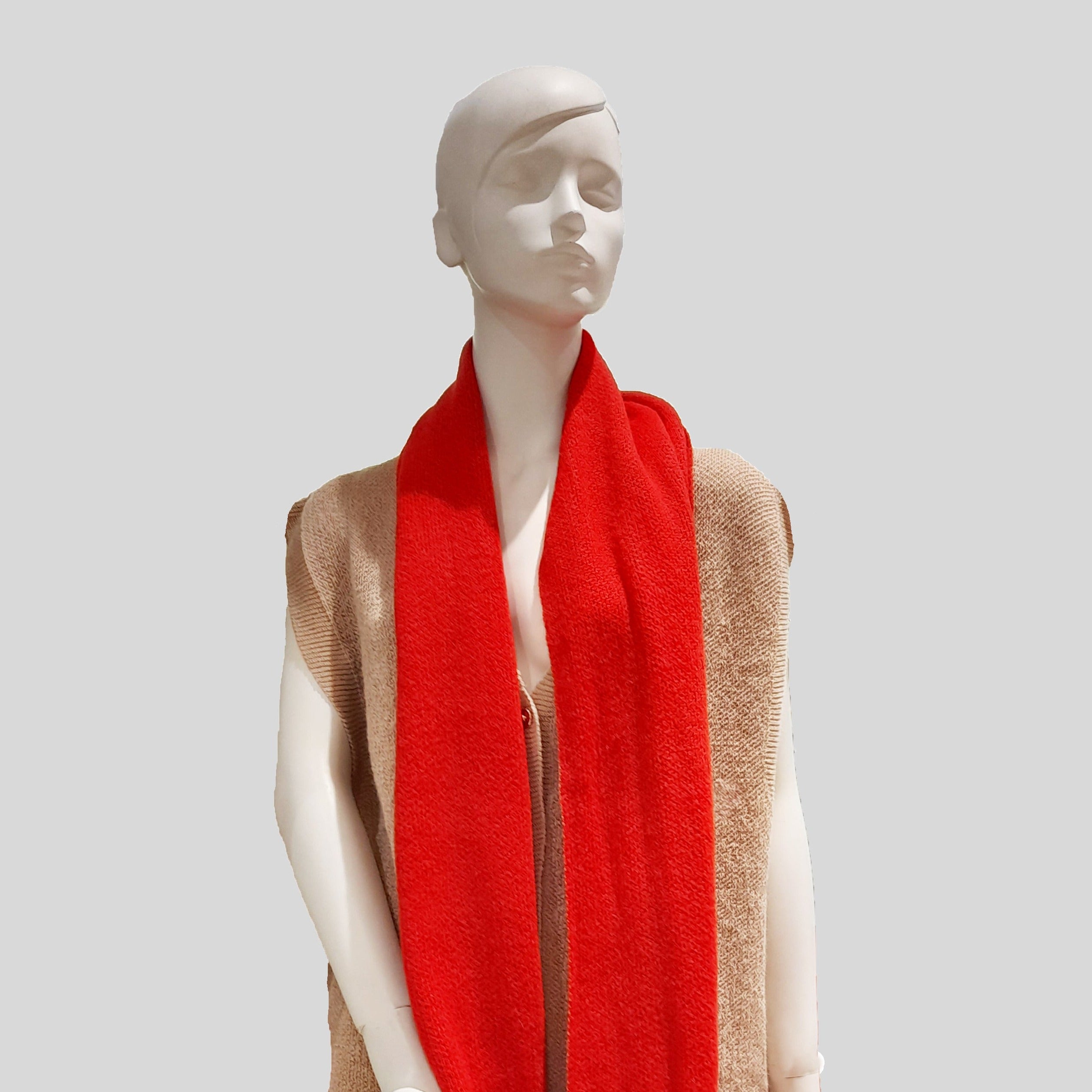 Red 2024 alpaca scarf