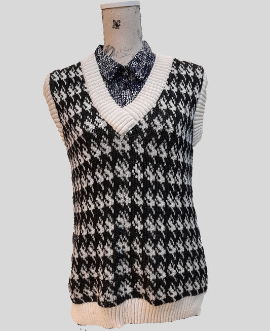 Alpaca Checkered Vest Bi-Colour